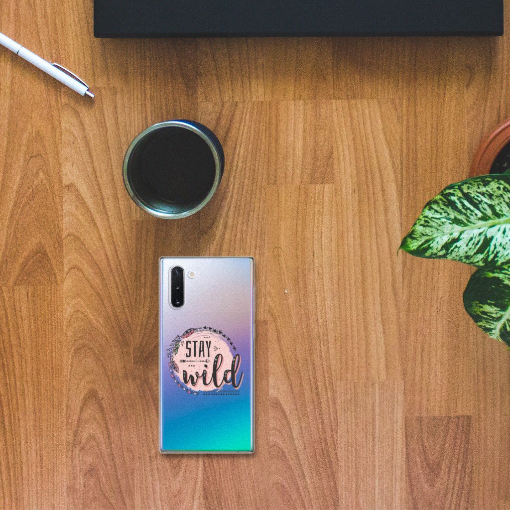 Samsung Galaxy Note 10 Telefoonhoesje met Naam Boho Stay Wild