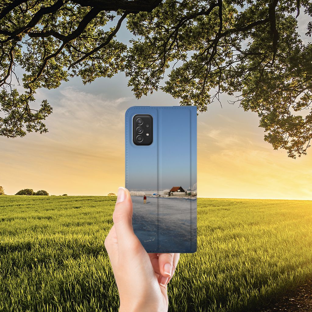 Samsung Galaxy A03s Book Cover Schaatsers - B2C Telecom