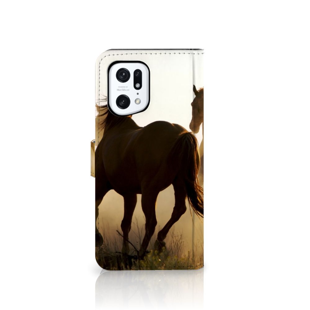 OPPO Find X5 Pro Telefoonhoesje met Pasjes Design Cowboy