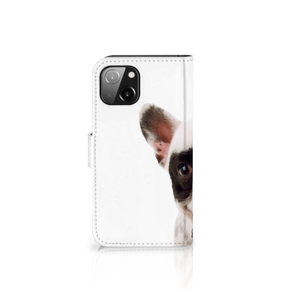 Apple iPhone 13 Telefoonhoesje met Pasjes Franse Bulldog