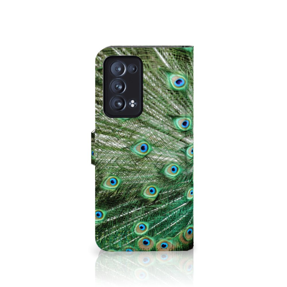 OPPO Reno 6 Pro Plus 5G Telefoonhoesje met Pasjes Pauw