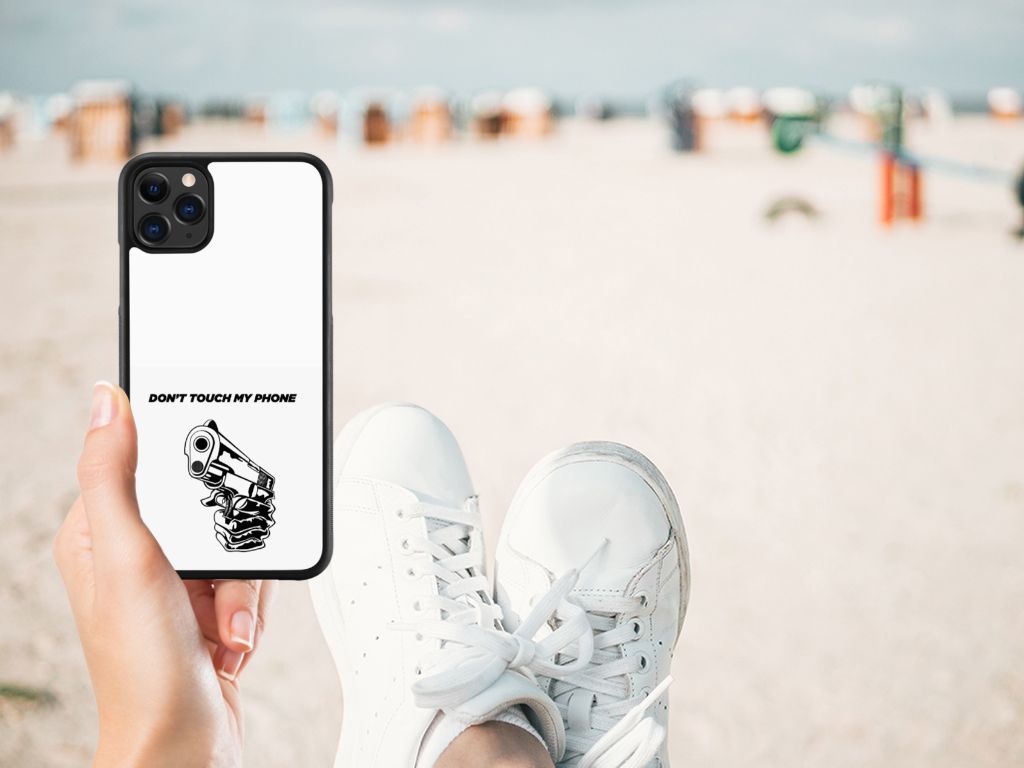 Apple iPhone 11 Pro Max TPU Hoesje Gun Don't Touch My Phone B2C Telecom