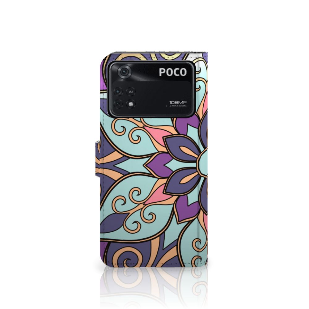 Xiaomi Poco X4 Pro 5G Hoesje Purple Flower