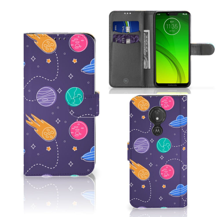 Motorola Moto G7 Power Wallet Case met Pasjes Space