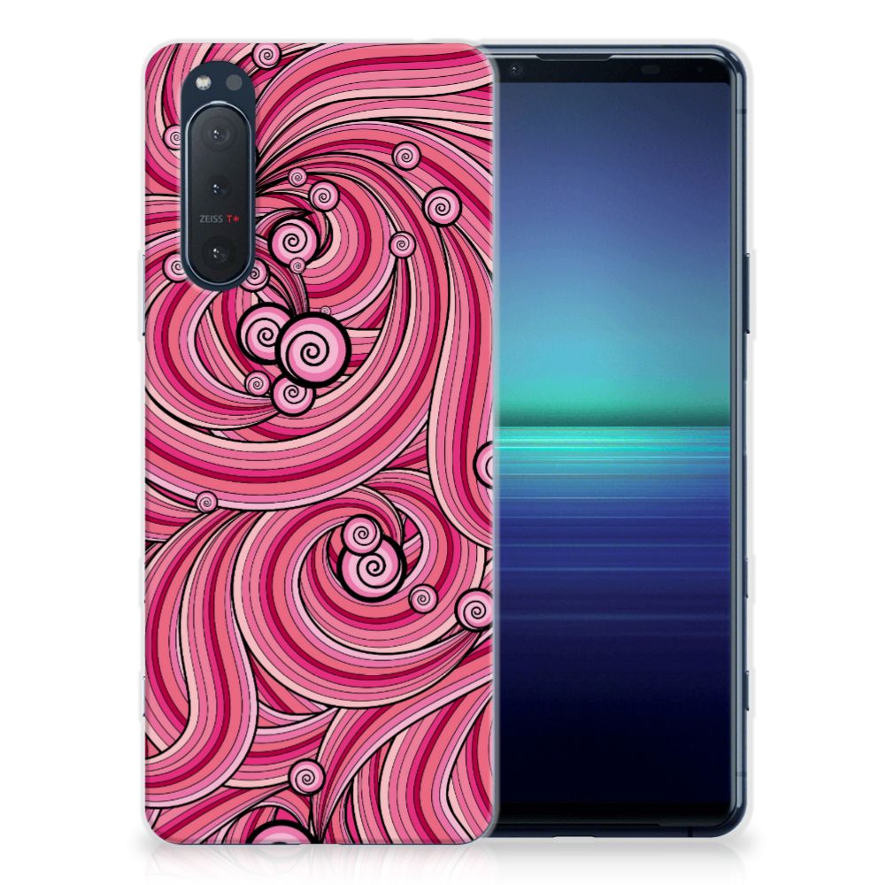 Sony Xperia 5II Hoesje maken Swirl Pink