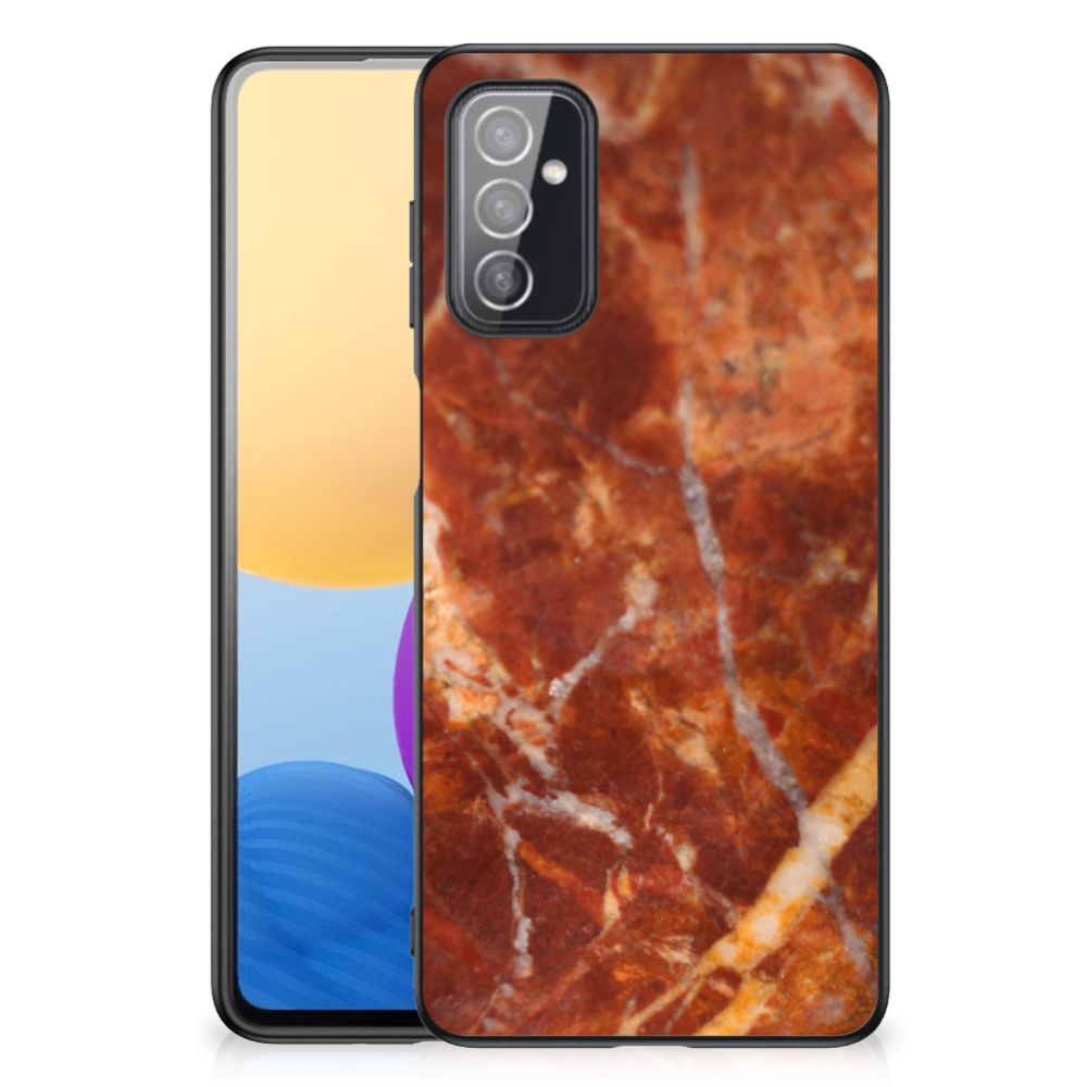 Samsung Galaxy M52 Marmeren Print Telefoonhoesje Marmer Bruin B2C Telecom