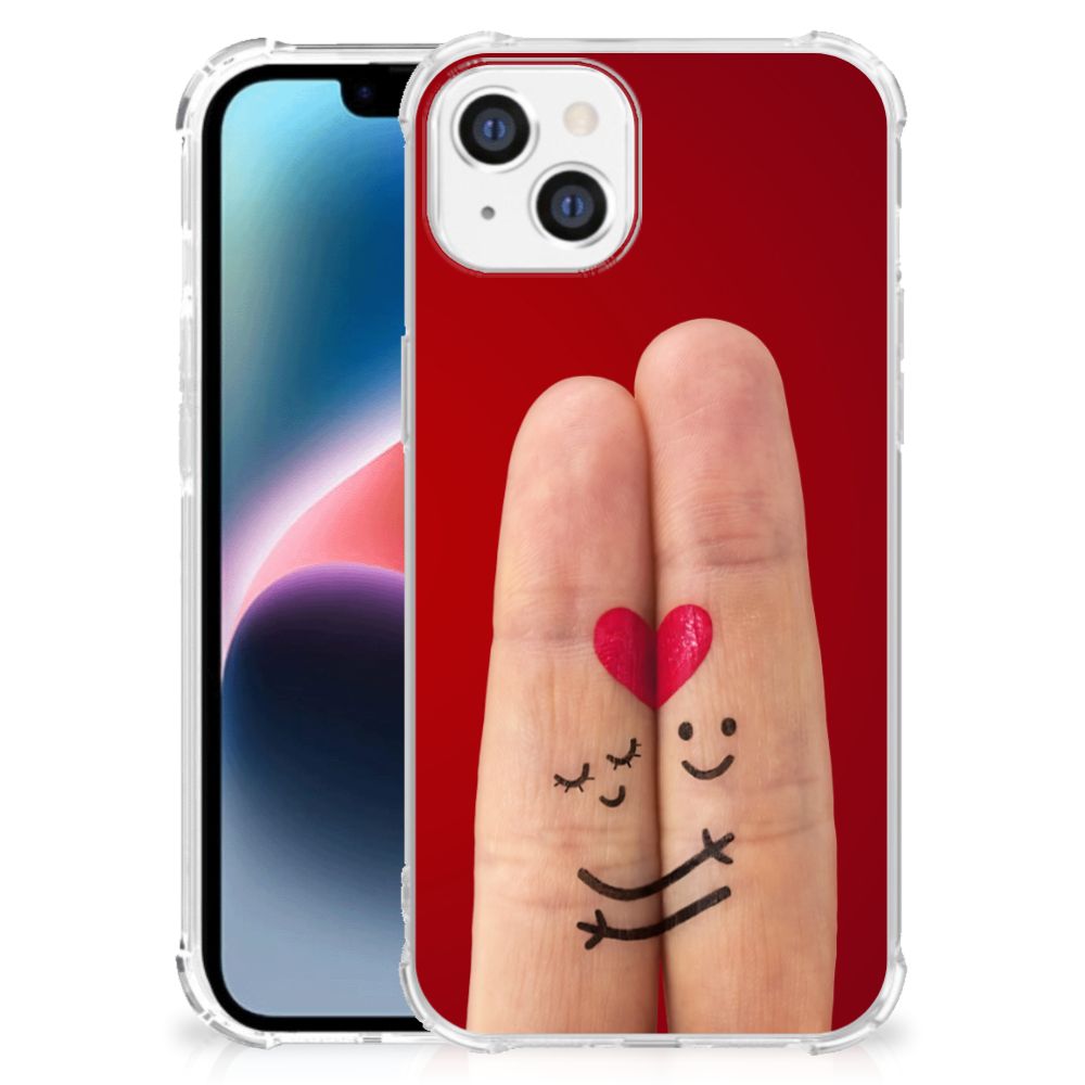 Apple iPhone 14 Plus Anti Shock Bumper Case Liefde - Origineel Romantisch Cadeau
