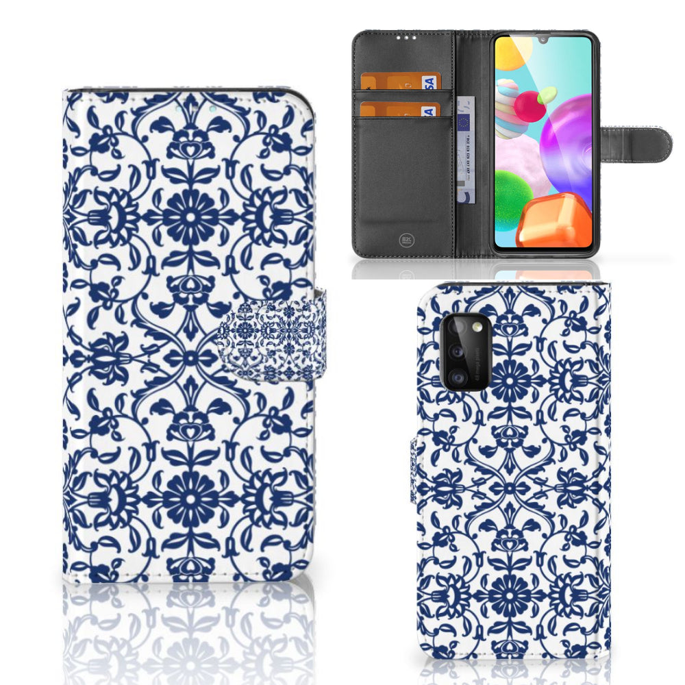 Samsung Galaxy A41 Hoesje Flower Blue