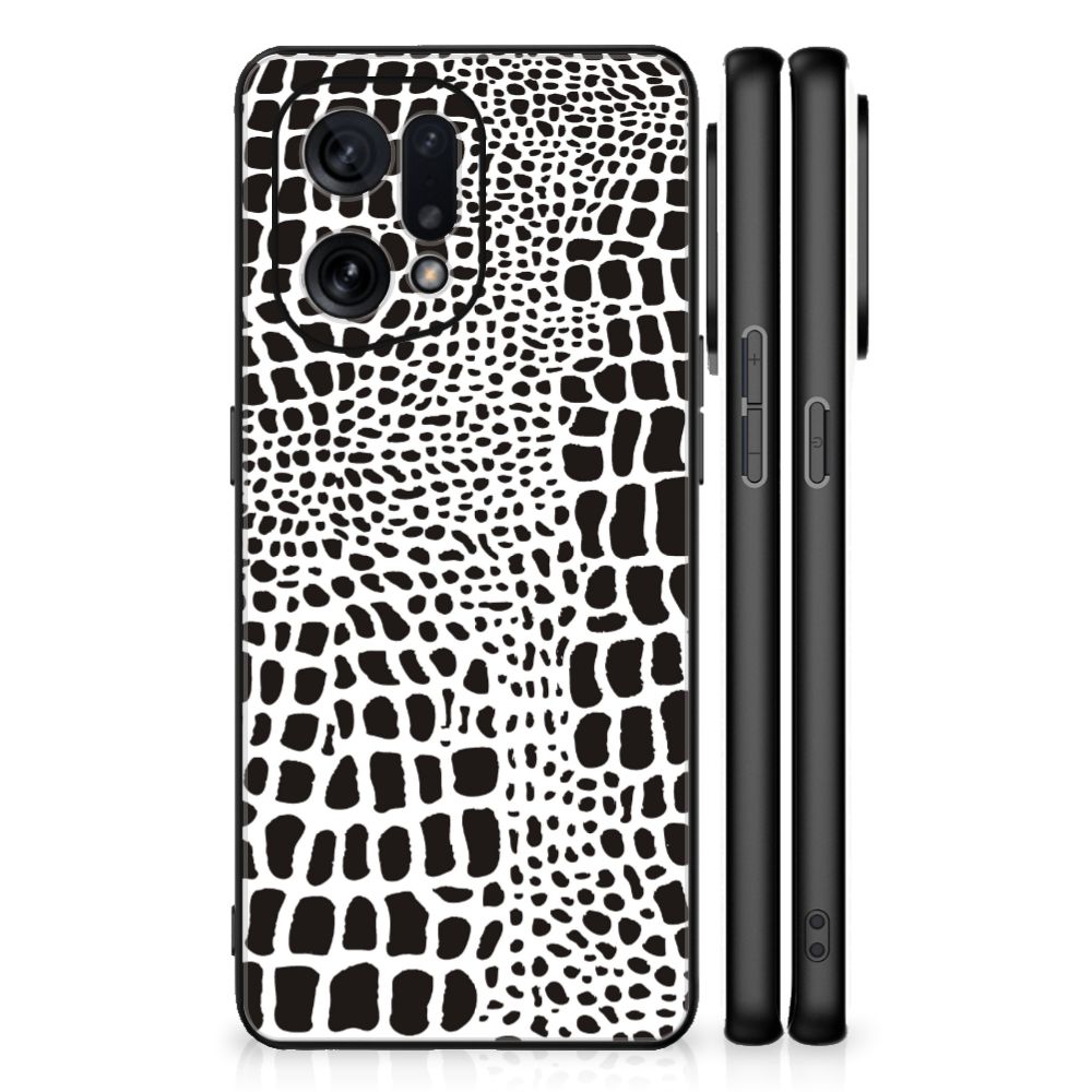 OPPO Find X5 Dierenprint Telefoonhoesje Slangenprint B2C Telecom
