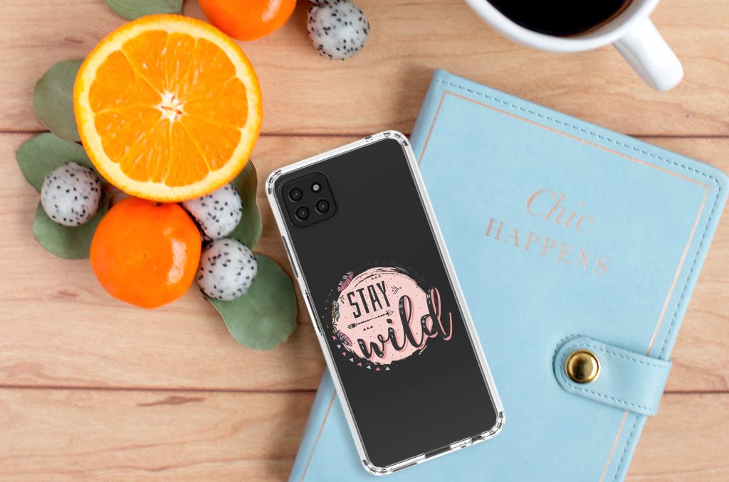 Samsung Galaxy A22 5G Stevig Bumper Hoesje Boho Stay Wild B2C Telecom