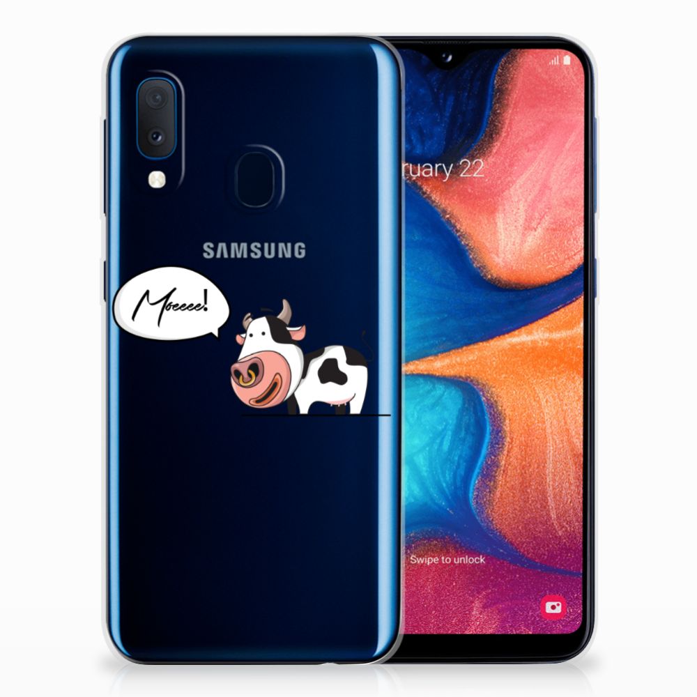 Samsung Galaxy A20e Telefoonhoesje met Naam Cow