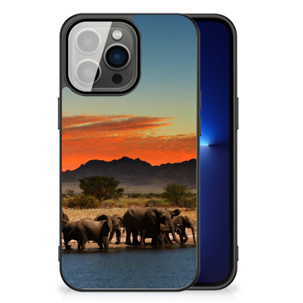 iPhone 13 Pro Dierenprint Telefoonhoesje Olifanten B2C Telecom