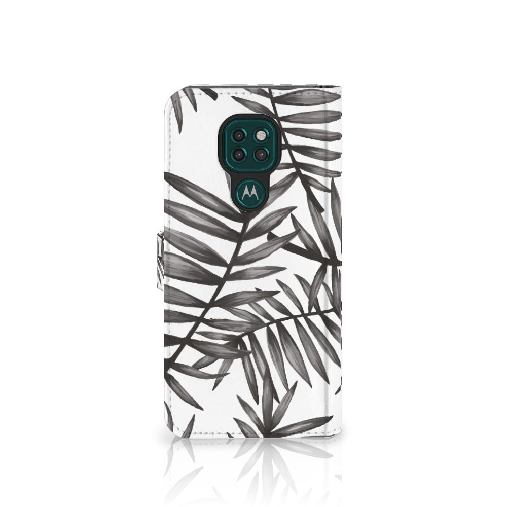 Motorola Moto G9 Play | E7 Plus Hoesje Leaves Grey