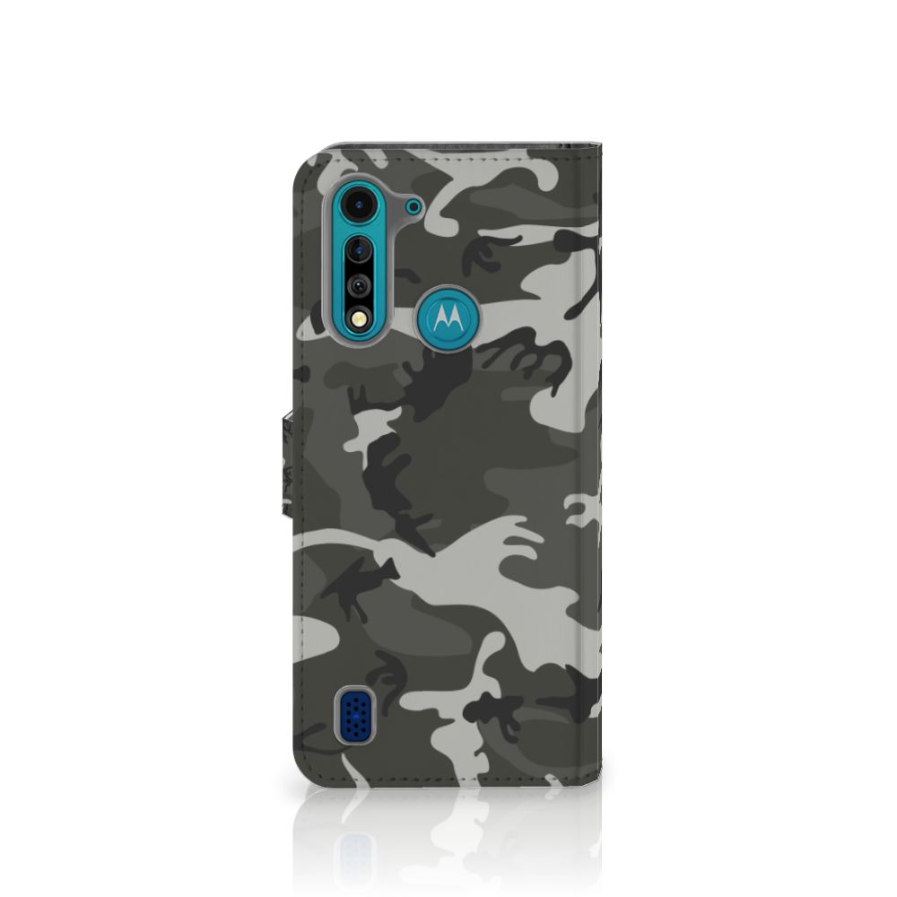 Motorola G8 Power Lite Telefoon Hoesje Army Light