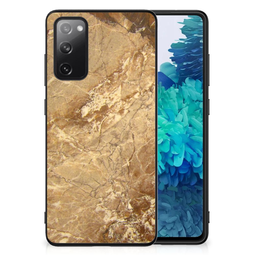 Samsung Galaxy S20 FE Marmeren Print Telefoonhoesje Marmer Creme B2C Telecom