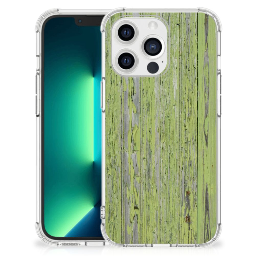 iPhone 13 Pro Max Stevig Telefoonhoesje Green Wood - B2C Telecom