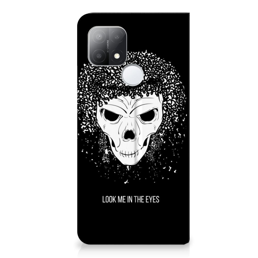 Mobiel BookCase OPPO A15 Skull Hair - B2C Telecom