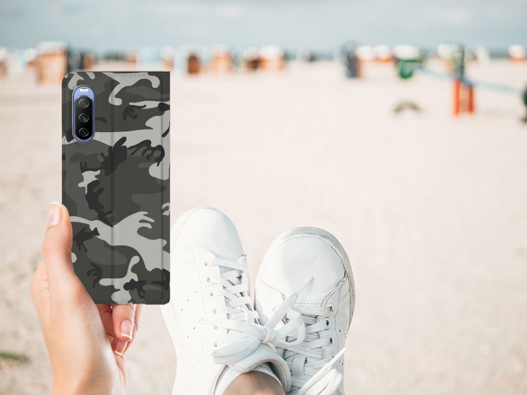 Sony Xperia 10 III Hoesje met Magneet Army Light - B2C Telecom