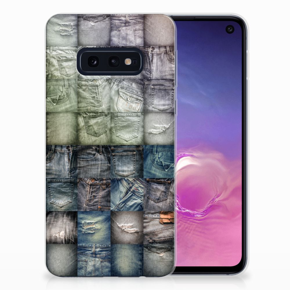 Silicone Back Cover Samsung Galaxy S10e Spijkerbroeken