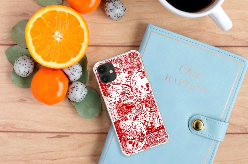 Extreme Case Apple iPhone 11 Angel Skull Rood