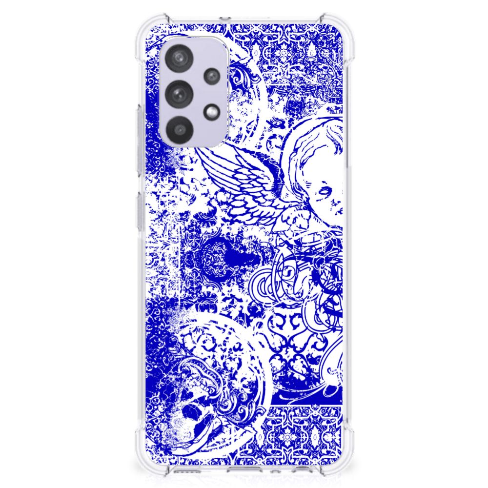 Extreme Case Samsung Galaxy A32 4G | A32 5G Enterprise Editie Angel Skull Blauw B2C Telecom