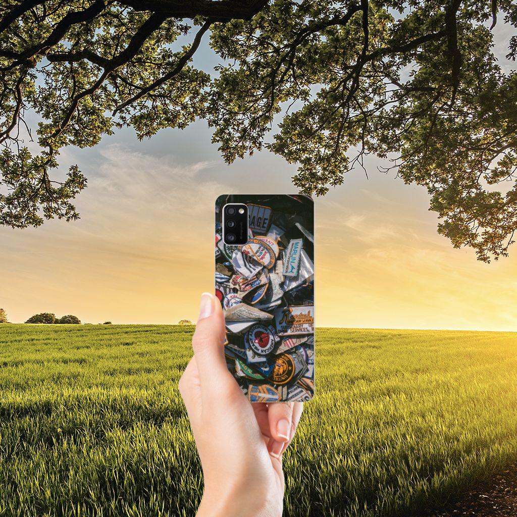 Samsung Galaxy A41 Siliconen Hoesje met foto Badges B2C Telecom