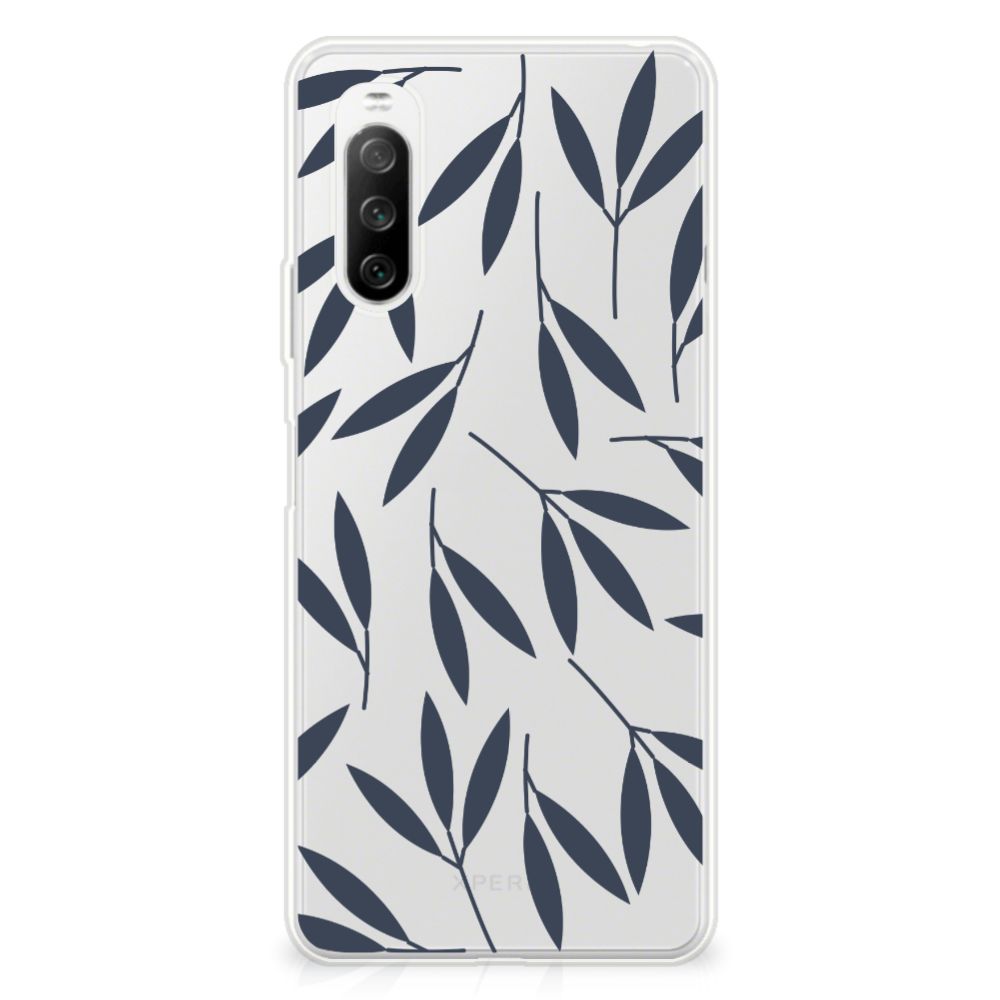 Sony Xperia 10 III TPU Case Leaves Blue