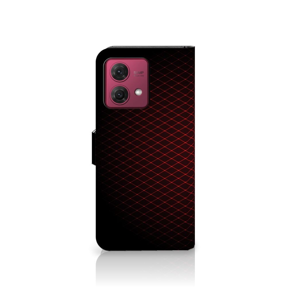 Motorola Moto G84 Telefoon Hoesje Geruit Rood met een modern design, perfect voor het beschermen van je telefoon.