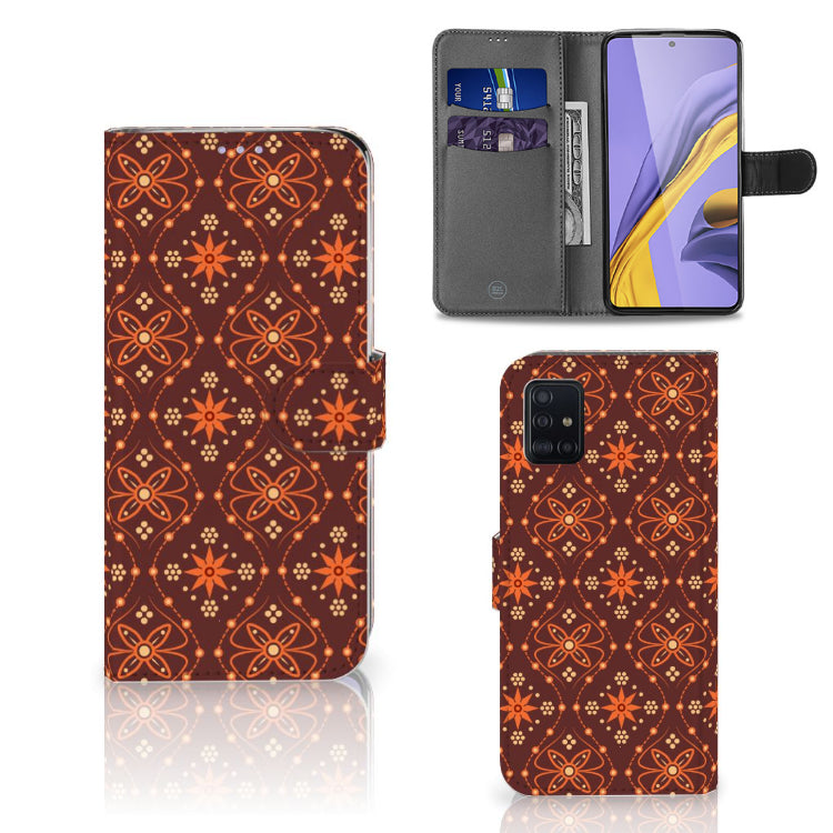 Samsung Galaxy A51 Telefoon Hoesje Batik Brown