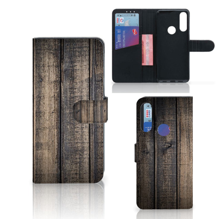 Alcatel 1S 2020 Book Style Case Steigerhout