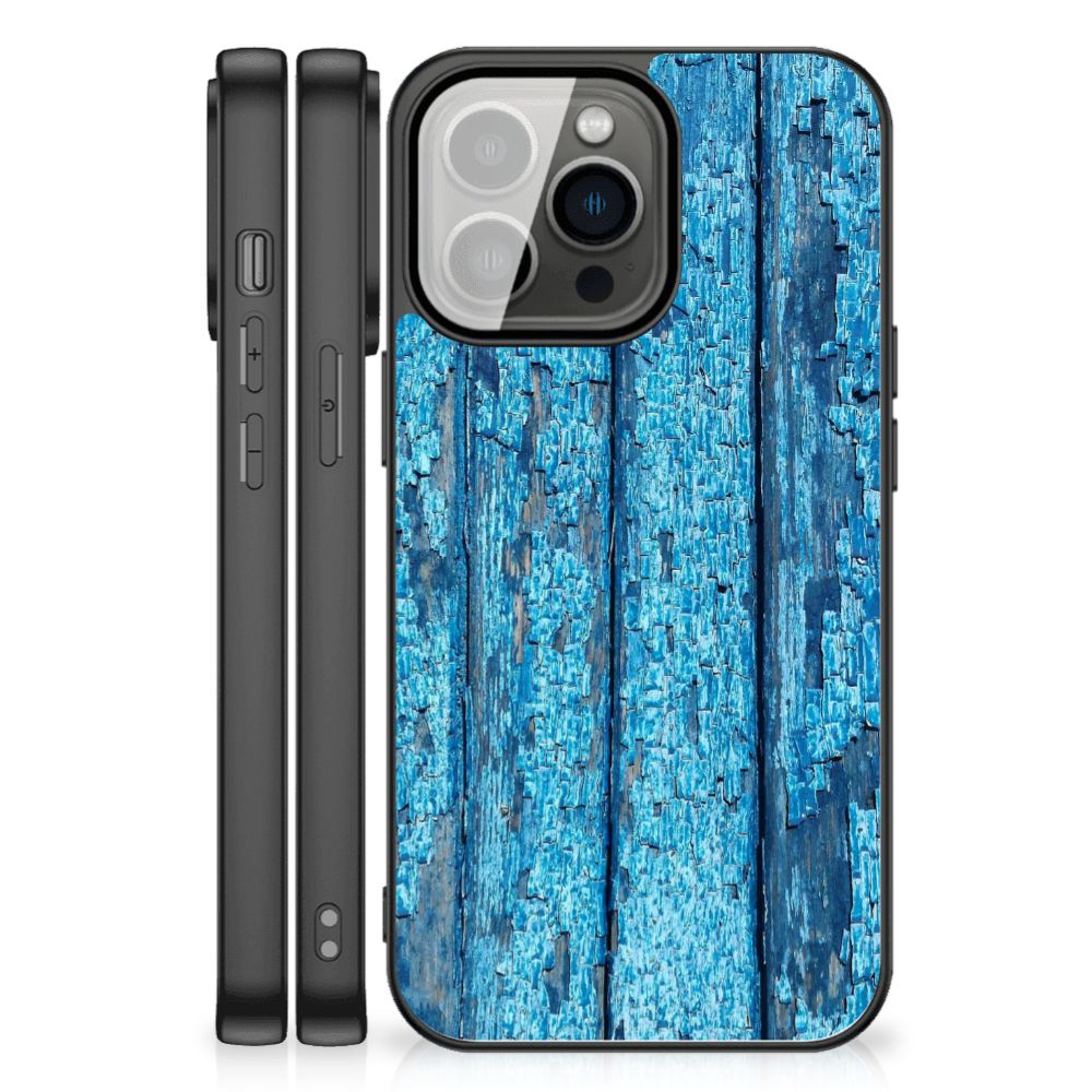 iPhone 13 Pro Max Houten Print Telefoonhoesje Wood Blue B2C Telecom