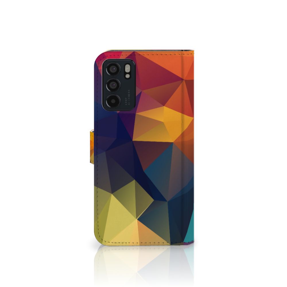 OPPO Reno6 5G Book Case Polygon Color