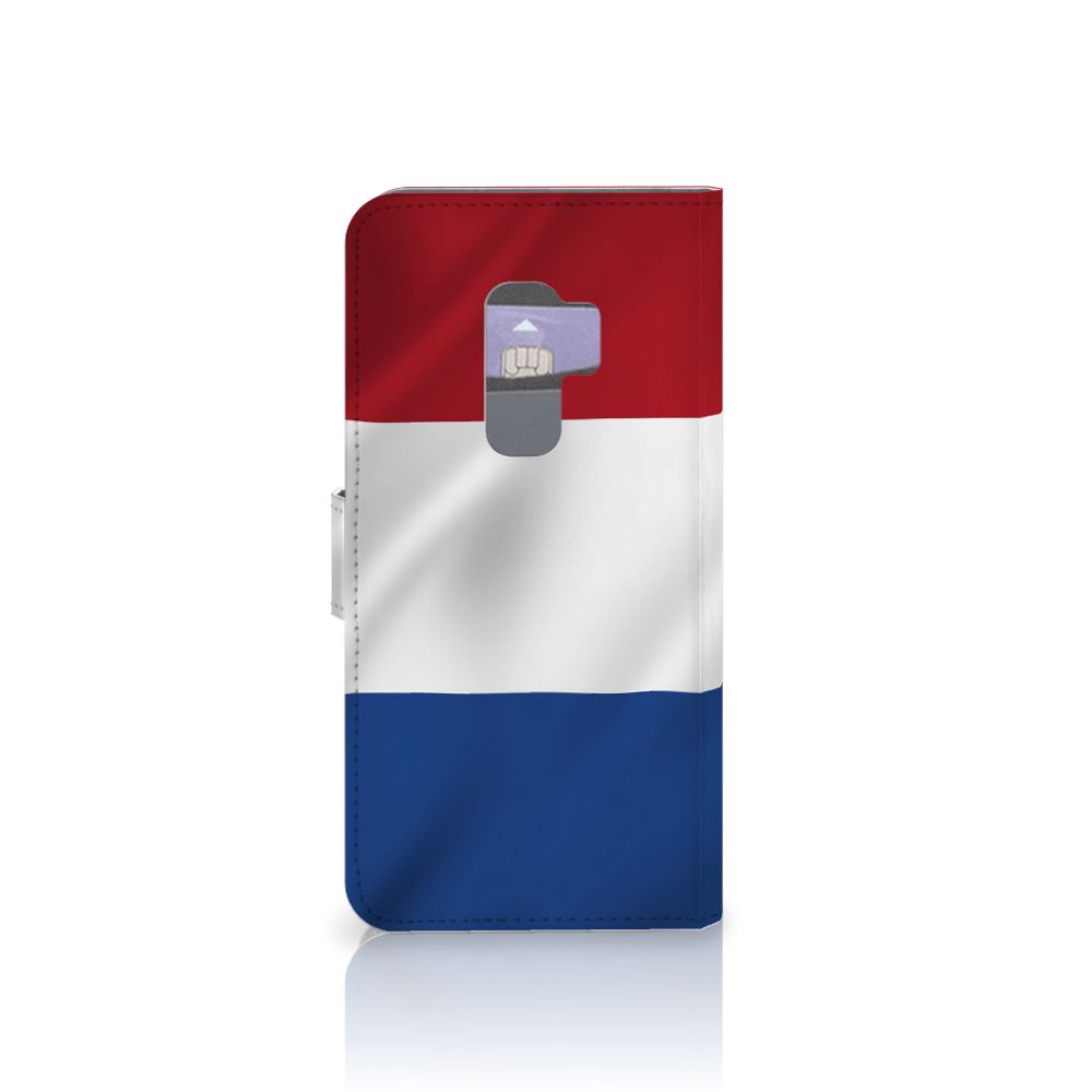 Samsung Galaxy S9 Plus Bookstyle Case Nederlandse Vlag met artistiek ontwerp van de vlag.