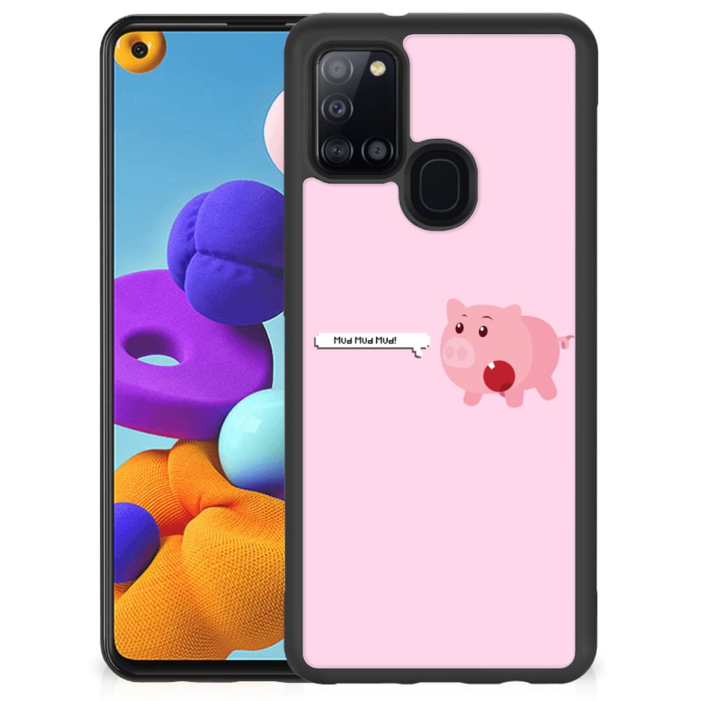 Samsung Galaxy A21s Bumper Hoesje Pig Mud