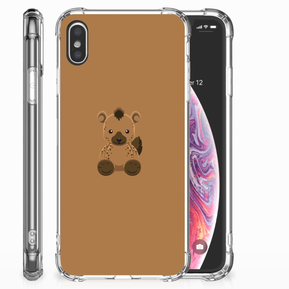 Apple iPhone Xs Max Stevig Bumper Hoesje Baby Hyena