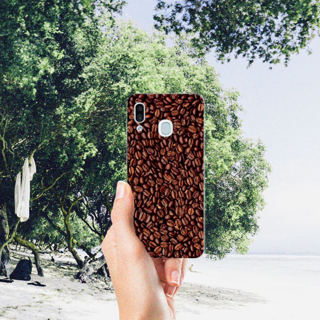 Samsung Galaxy A30 Siliconen Case Koffiebonen