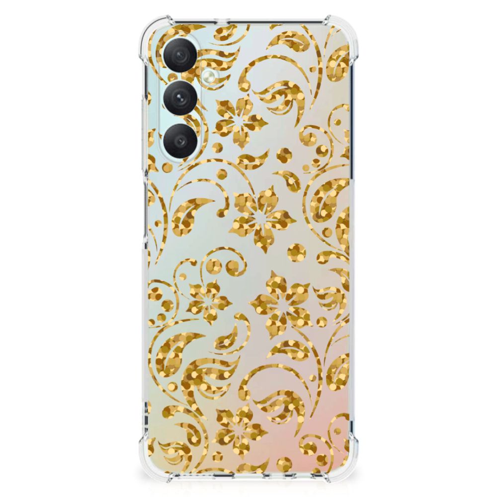 Samsung Galaxy A05s Case Gouden Bloemen B2C Telecom