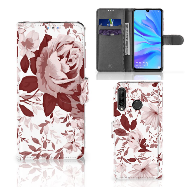 Hoesje Huawei P30 Lite (2020) Watercolor Flowers