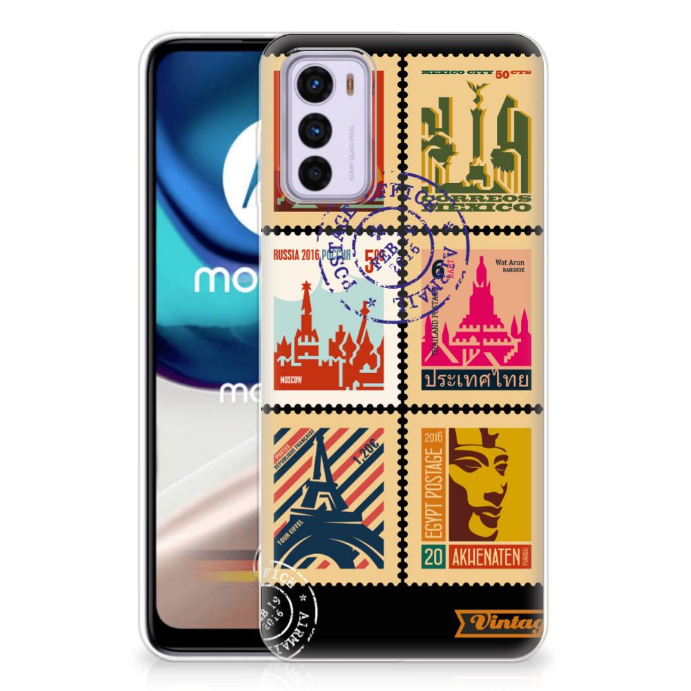 Motorola Moto G42 Siliconen Back Cover Postzegels B2C Telecom