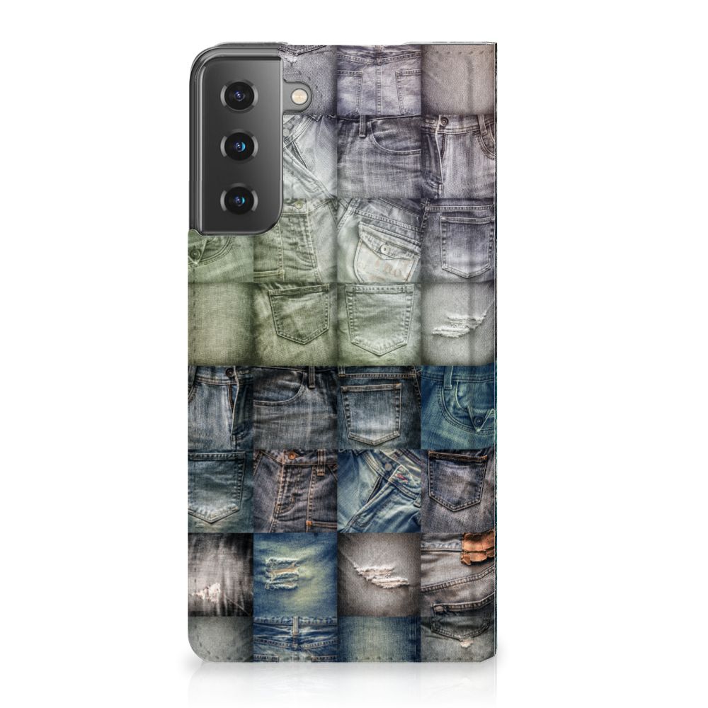 Hippe Standcase Samsung Galaxy S21 Plus Spijkerbroeken - B2C Telecom