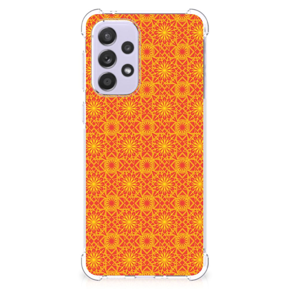 Samsung Galaxy A33 Doorzichtige Silicone Hoesje Batik Oranje B2C Telecom