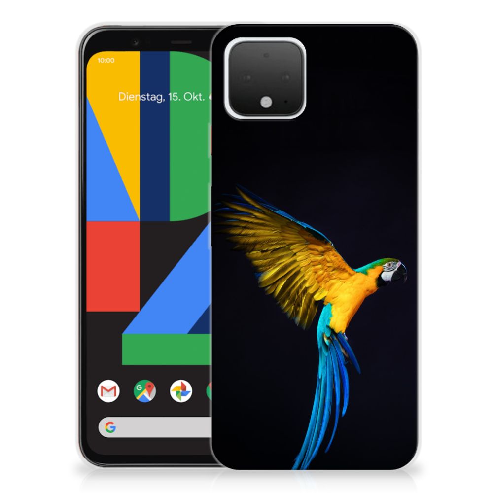 Google Pixel 4 TPU Hoesje Papegaai