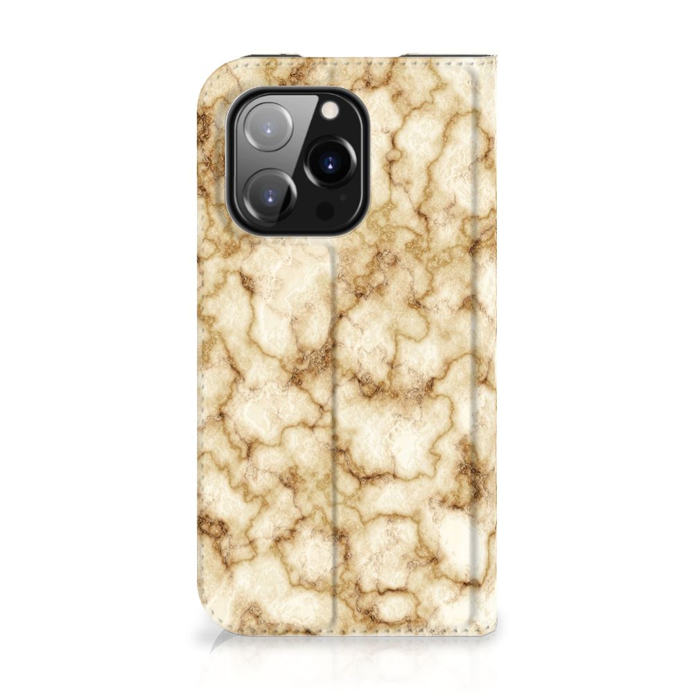 iPhone 14 Pro Standcase Marmer Goud - B2C Telecom