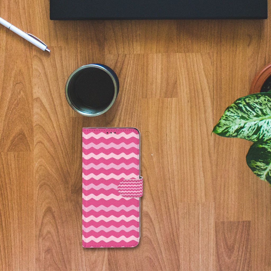 Samsung Galaxy S21 Ultra Telefoon Hoesje Waves Pink