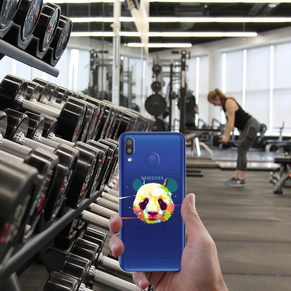 Samsung Galaxy M20 (Power) Telefoonhoesje met Naam Panda Color