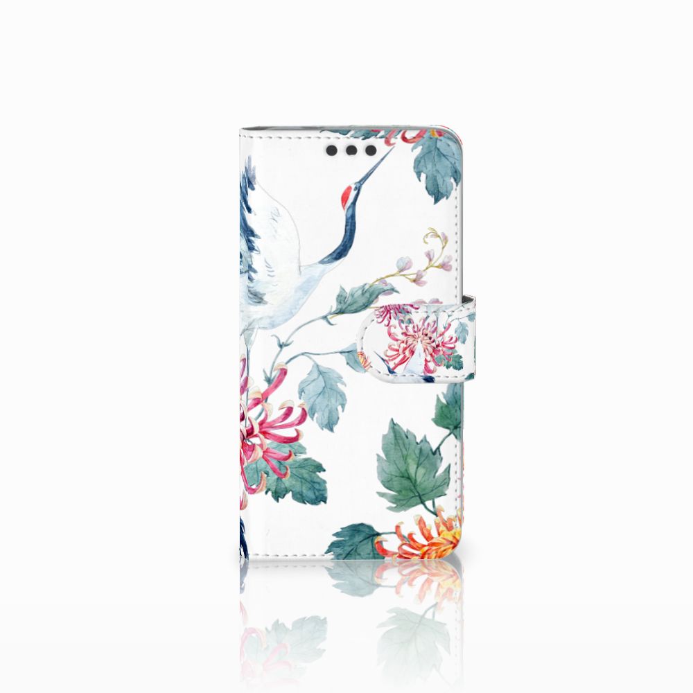 Microsoft Lumia 650 Telefoonhoesje met Pasjes Bird Flowers