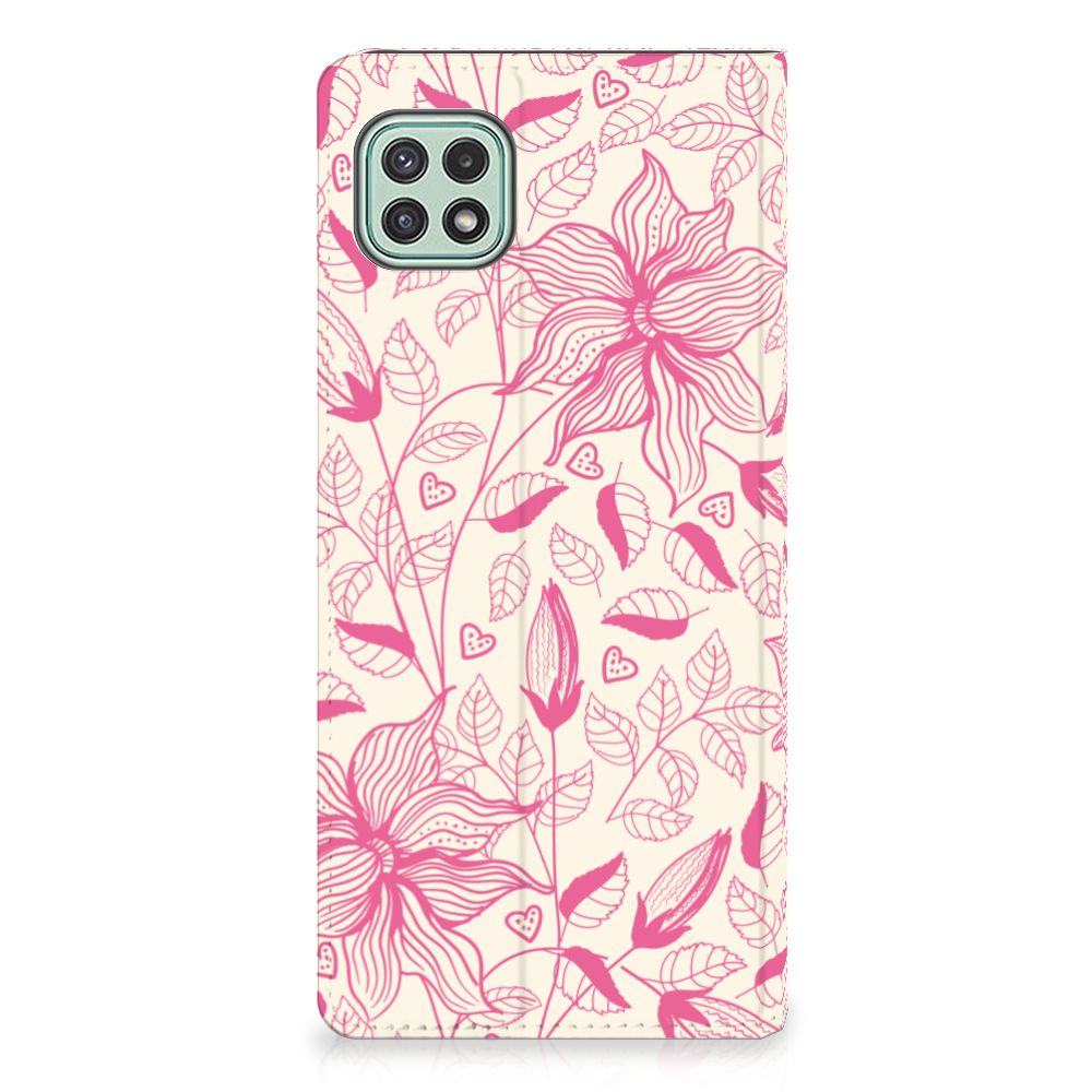 Samsung Galaxy A22 5G Smart Cover Pink Flowers - B2C Telecom