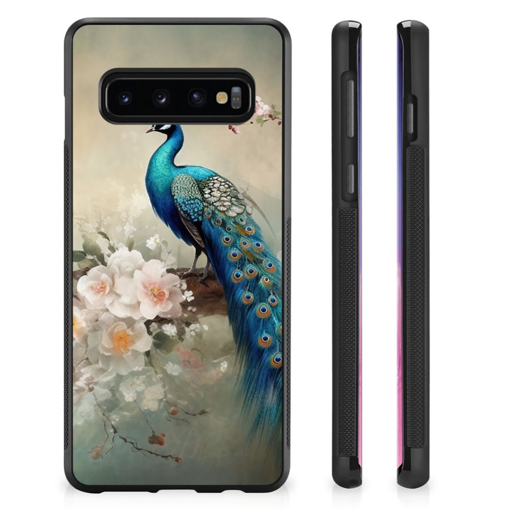 Back Cover voor Samsung Galaxy S10+ Vintage Pauwen