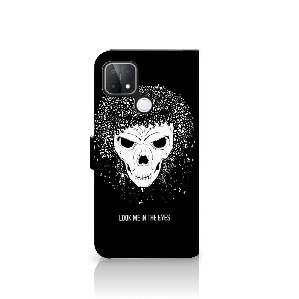 Telefoonhoesje met Naam OPPO A15 Skull Hair