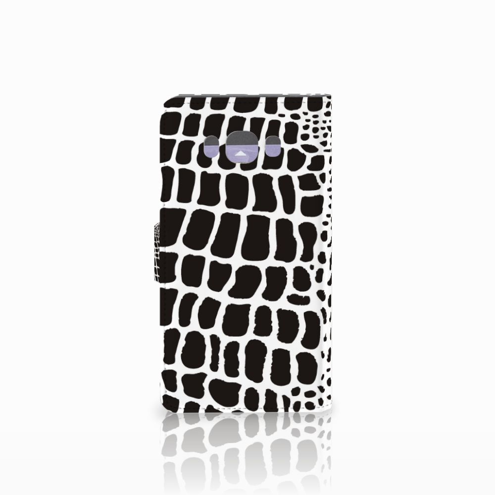 Samsung Galaxy J7 2016 Telefoonhoesje met Pasjes Slangenprint